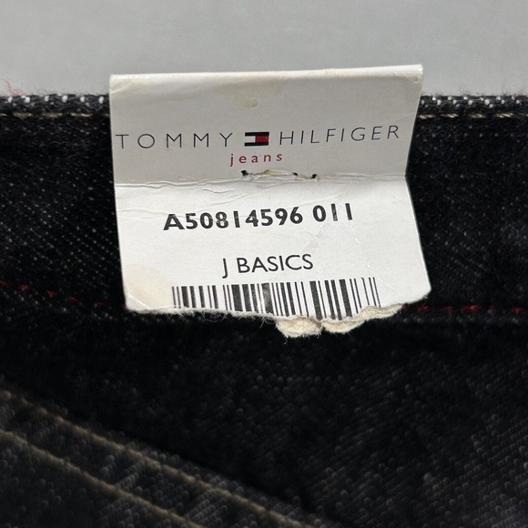 Vintage Tommy Hilfiger Jeans Women’s 4 Black 100% Cotton Y2K Boyfriend Low Rise - Picture 15 of 16